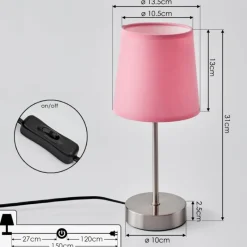 Lampes En Tissu-hofstein Lampe de table Paao Nickel mat, 1 lumière