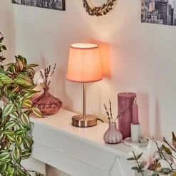 Lampes En Tissu-hofstein Lampe de table Paao Nickel mat, 1 lumière