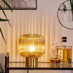 hofstein Lampe de table Paeni Ambre, 1 lumière