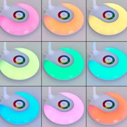 hofstein Lampe de table Paphos LED Blanc, 1 lumière, Changeur de couleurs