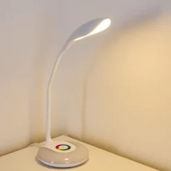 hofstein Lampe de table Paphos LED Blanc, 1 lumière, Changeur de couleurs