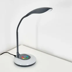 hofstein Lampe de table Paphos LED Noir, 1 lumière, Changeur de couleurs
