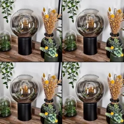 Suspension Verre Fumé-hofstein Lampe de table Pascal Noir, 1 lumière