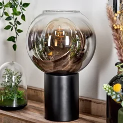 Suspension Verre Fumé-hofstein Lampe de table Pascal Noir, 1 lumière