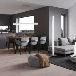 Paul Neuhaus Q-Serie Lampe de table Paul Neuhaus Q-TOWER LED Aluminium, 2 lumières, Télécommandes