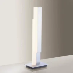 Paul Neuhaus Q-Serie Lampe de table Paul Neuhaus Q-TOWER LED Aluminium, 2 lumières, Télécommandes