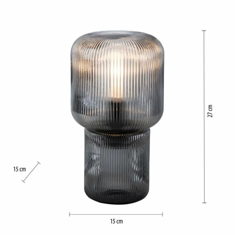 Suspension Verre Fumé-Luminaires Paul Neuhaus Lampe de table Paul Neuhaus MASHI Fumée, 1 lumière