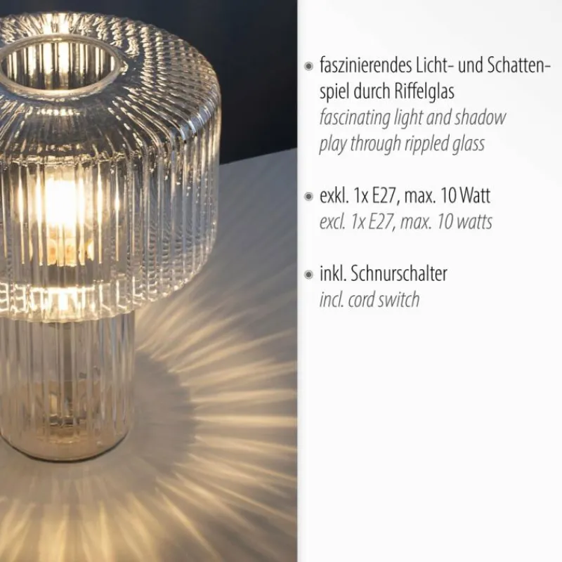 Luminaires Paul Neuhaus Lampe de table Paul Neuhaus FUNGUS Transparent, 1 lumière