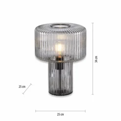 Suspension Verre Fumé-Luminaires Paul Neuhaus Lampe de table Paul Neuhaus FUNGUS Fumée, 1 lumière