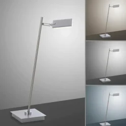 Luminaires Paul Neuhaus Lampe de table Paul Neuhaus PURE-MIRA LED Aluminium, 1 lumière, Télécommandes* Éclairage Led