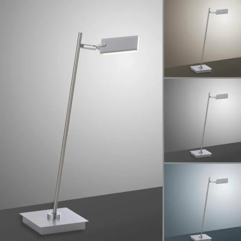 Luminaires Paul Neuhaus Lampe de table Paul Neuhaus PURE-MIRA LED Aluminium, 1 lumière, Télécommandes* Éclairage Led
