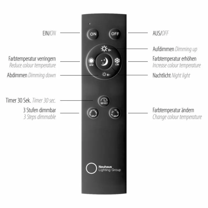 Luminaires Paul Neuhaus Lampe de table Paul Neuhaus PURE-MIRA LED Aluminium, 1 lumière, Télécommandes* Éclairage Led