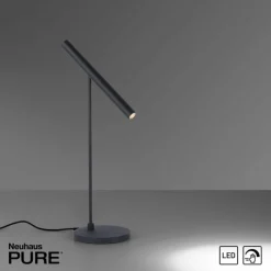 Luminaires Paul Neuhaus Lampe de table Paul Neuhaus PURE-TUTUA LED Noir, 1 lumière* Éclairage Led