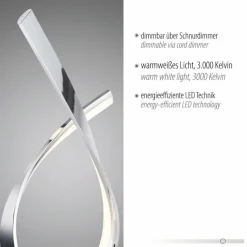 Luminaires Paul Neuhaus Lampe de table Paul Neuhaus LINDA LED Chrome, 1 lumière* Éclairage Led