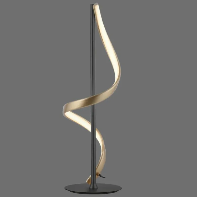 Paul Neuhaus Q-Serie Lampe de table Paul Neuhaus QSWING LED Anthracite, Or, 1 lumière, Télécommandes