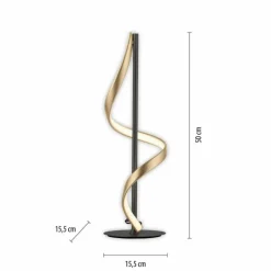 Paul Neuhaus Q-Serie Lampe de table Paul Neuhaus QSWING LED Anthracite, Or, 1 lumière, Télécommandes