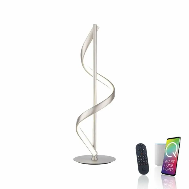 Paul Neuhaus Q-Serie Lampe de table Paul Neuhaus QSWING LED Argenté, 1 lumière, Télécommandes