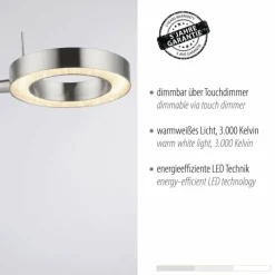 Luminaires Paul Neuhaus Lampe de table Paul Neuhaus HENSKO LED Argenté, 1 lumière* Éclairage Led