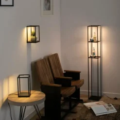 Luminaires Paul Neuhaus Lampe de table Paul-Neuhaus CONTURA LED Noir, 2 lumières* Éclairage Led