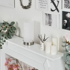 hofstein Lampe de table Peman LED Nickel mat, 1 lumière