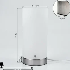 hofstein Lampe de table Peman LED Nickel mat, 1 lumière