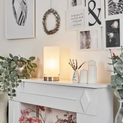 hofstein Lampe de table Peman LED Nickel mat, 1 lumière