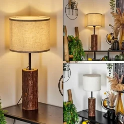 Lampes En Tissu-hofstein Lampe de table Perdigueira Écru, Noir, 1 lumière