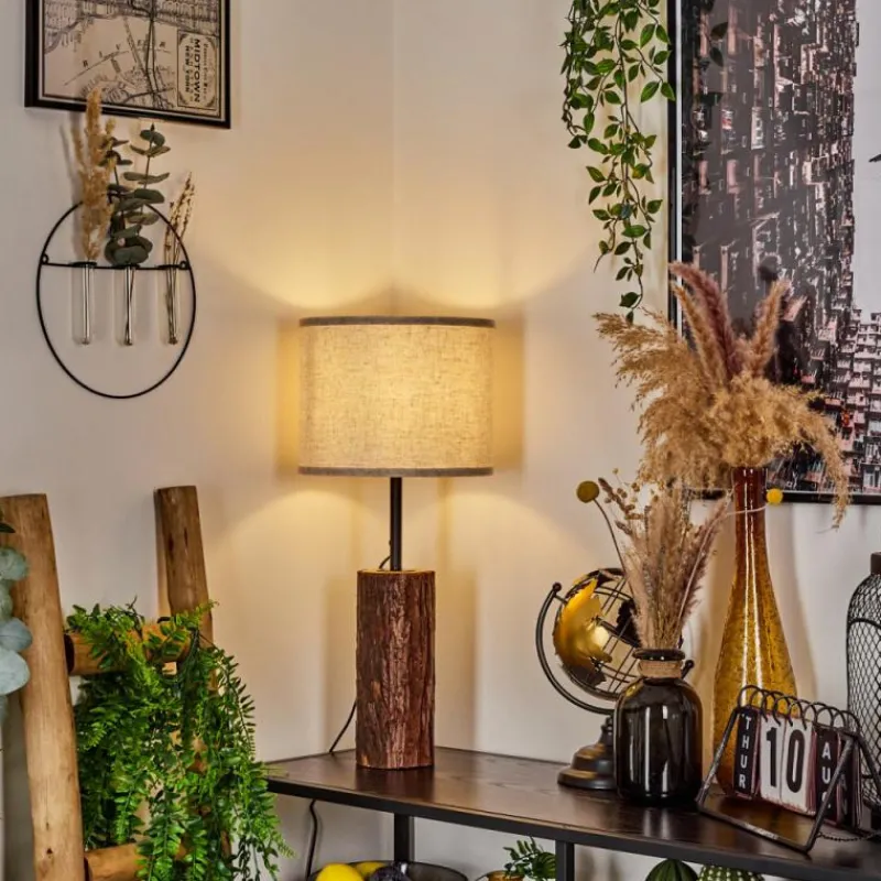 Lampes En Tissu-hofstein Lampe de table Perdigueira Écru, Noir, 1 lumière