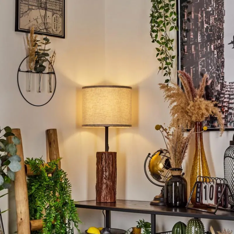 Lampes En Tissu-hofstein Lampe de table Perdigueira Écru, Noir, 1 lumière