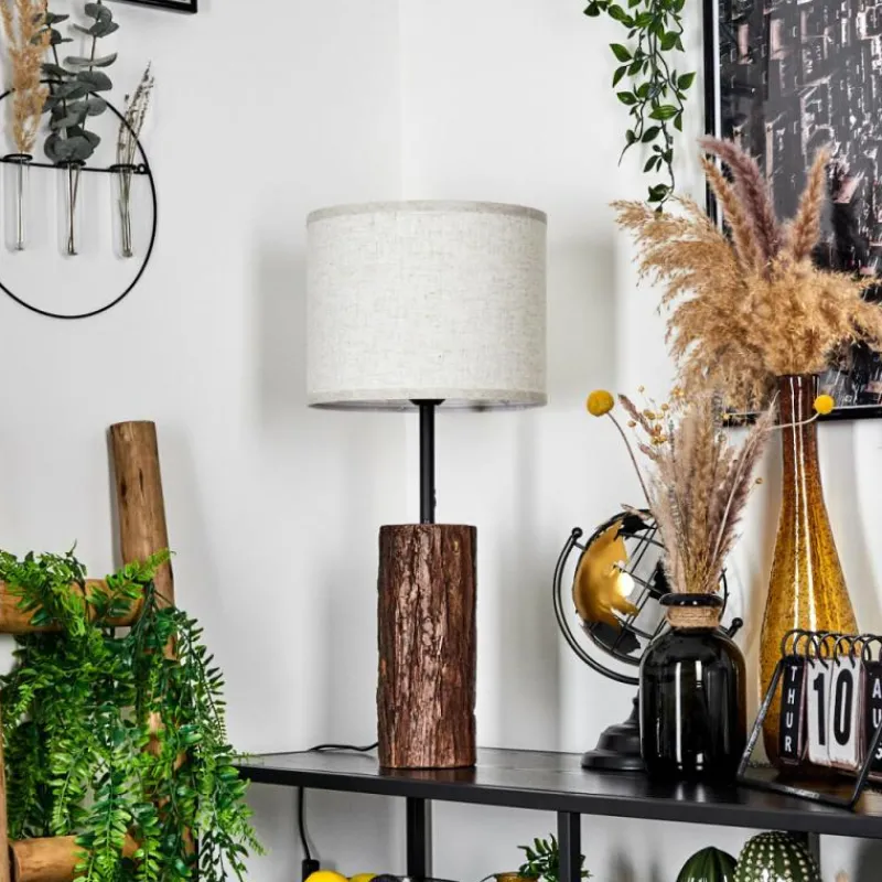 Lampes En Tissu-hofstein Lampe de table Perdigueira Écru, Noir, 1 lumière