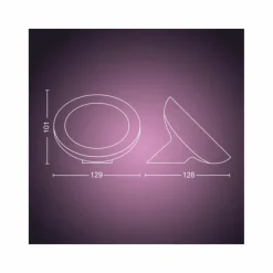 Luminaires Philips Lampe de table Philips HUE Bloom LED Noir, 1 lumière, Changeur de couleurs