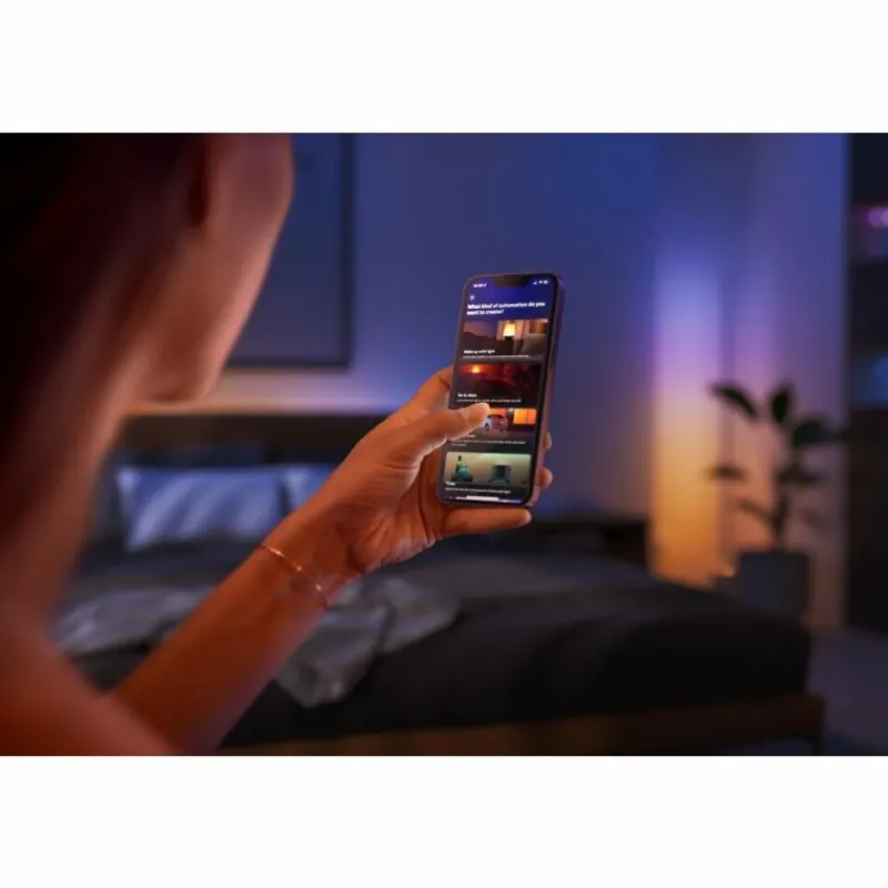 Luminaires Philips Lampe de table Philips Hue Gradient Signe Oak LED Écru, Blanc, 1 lumière