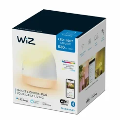 Luminaires Philips Lampe de table Philips WiZ SQUIRE LED Blanc, 1 lumière, Télécommandes, Changeur de couleurs