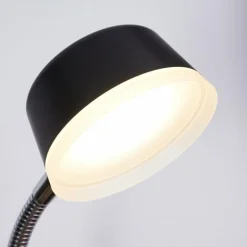 hofstein Lampe de table Pineda LED Chrome, Noir, 1 lumière