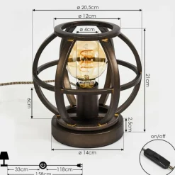 Lampes Industrielles-hofstein Lampe de table Plan Laiton, 1 lumière
