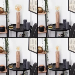 Lampes Vintages & Rétros-hofstein Lampe de table Pozos Écru, Noir, 1 lumière