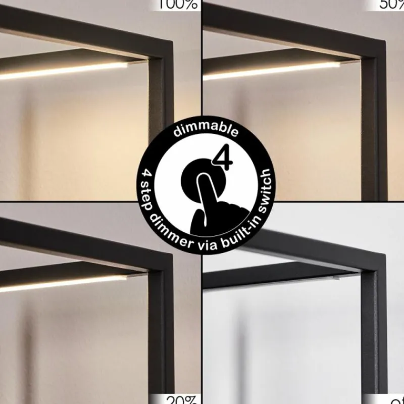 hofstein Lampe de table Ranquile LED Noir, 2 lumières