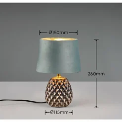 Luminaires Reality Lampe de table Reality ARIANA Vert, 1 lumière* Lampes À Poser