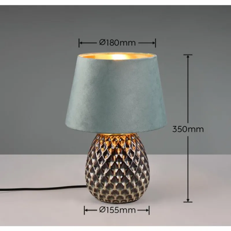 Luminaires Reality Lampe de table Reality ARIANA Vert, 1 lumière* Lampes À Poser