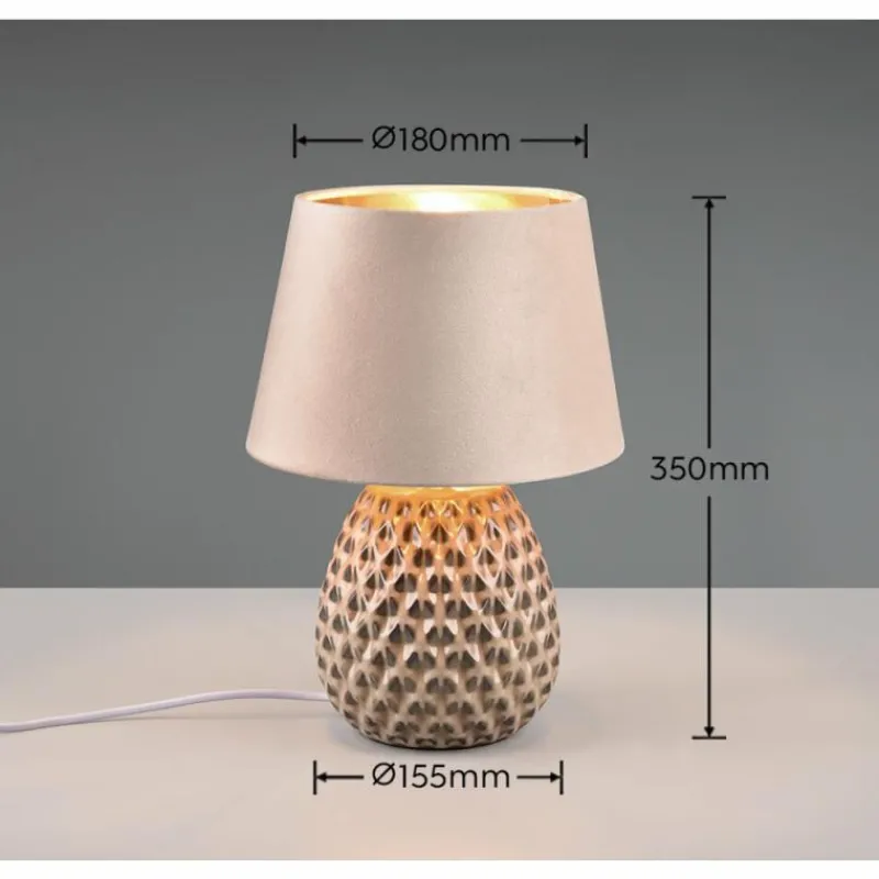 Luminaires Reality Lampe de table Reality ARIANA Beige, 1 lumière* Lampes À Poser