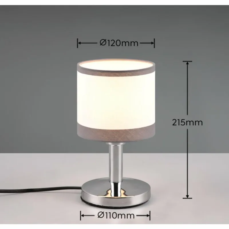 Luminaires Reality Lampe de table Reality DAVOS Chrome, 1 lumière* Lampes À Poser