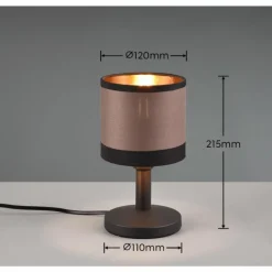 Luminaires Reality Lampe de table Reality DAVOS Noir, 1 lumière* Lampes À Poser