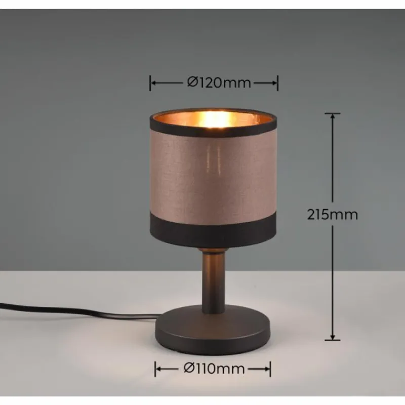 Luminaires Reality Lampe de table Reality DAVOS Noir, 1 lumière* Lampes À Poser