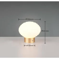 Luminaires Reality Lampe de table Reality EARL LED Laiton, 1 lumière