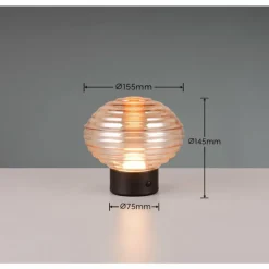 Luminaires Reality Lampe de table Reality EARL LED Noir, 1 lumière