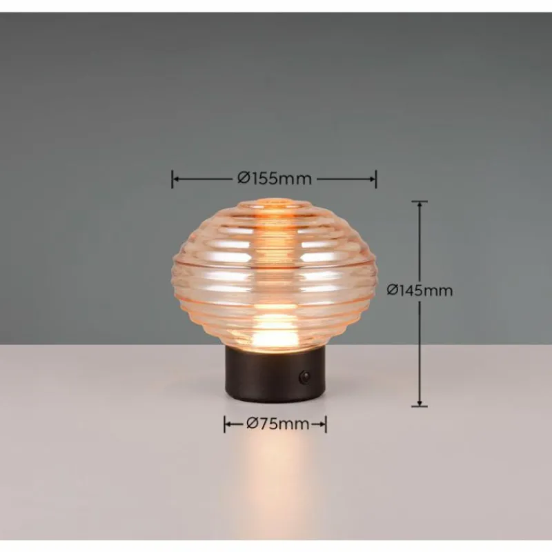 Luminaires Reality Lampe de table Reality EARL LED Noir, 1 lumière