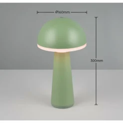 Luminaires Reality Lampe de table Reality FUNGO LED Vert, 1 lumière