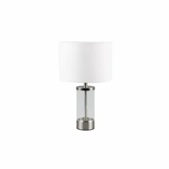 Lampes En Tissu-Luminaires Reality Lampe de table Reality GRAZIA Nickel mat, 1 lumière