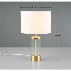 Lampes En Tissu-Luminaires Reality Lampe de table Reality GRAZIA Laiton, 1 lumière