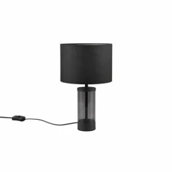Lampes En Tissu-Luminaires Reality Lampe de table Reality GRAZIA Noir, 1 lumière